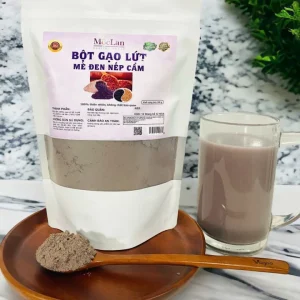 Bột gạo lứt mè đen nếp cẩm Mộc Lan, thực phẩm giảm cân bổ sung dinh dưỡng - 250g, 500g64.500